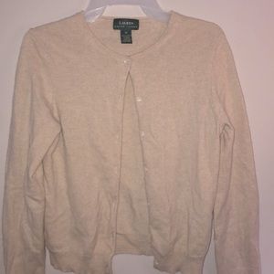 Apricot colored Ralph Lauren Cardigan
